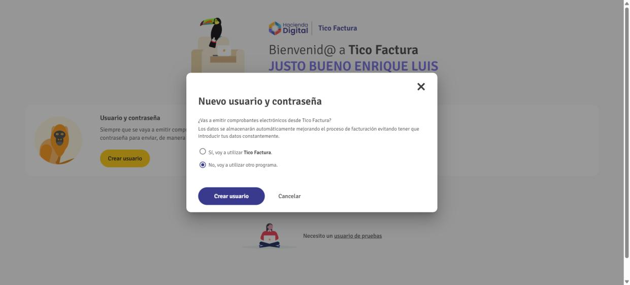 Opción No, voy a utilizar otro programa